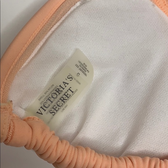 Victoria’s Secret | Pink Triangle Padded Ruffle String Bikini Top | Halter Neck - Picture 5 of 6